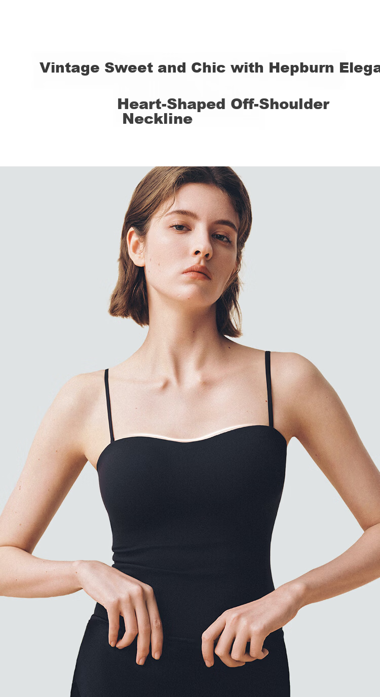 Ubras Yushuoxin Same Style Padded Camisole Tank Top for Women, 3D Bandeau Bra, Thin Summer Underwear with Chest Pads 9