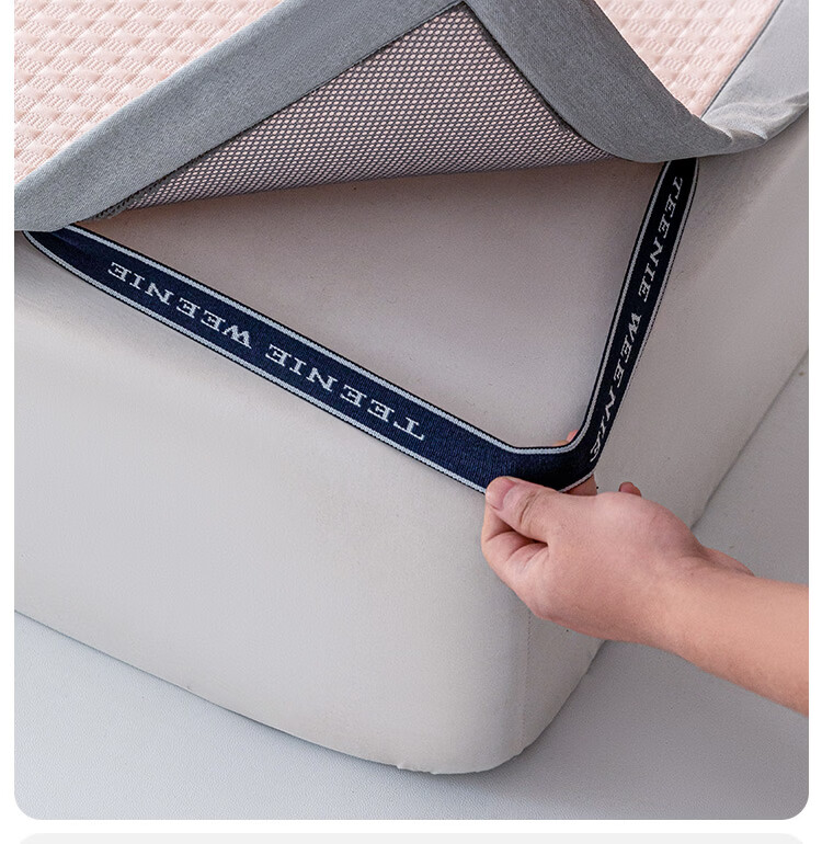 Teenie Weenie Class A Ice Bean Cooling Bed Sheet Summer Cool Ice Silk Mattress Cover Machine Washable Soft Double Air Conditioning Mat 1.5m Bed 17