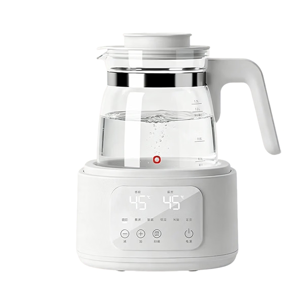JD Jingzao Temperature Control Kettle 1.3L Baby Milk Preparation Glass Kettle 316L Stainless Steel Electric Water Boiler Health Pot