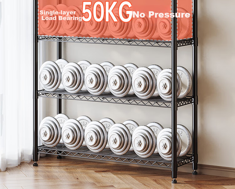 QIAONAMEI Kitchen Storage Rack Floor Standing Multi-Layer Shelf Snack Rack Fruit and Vegetable Storage Organizer Four Layers 55cm 2391 4