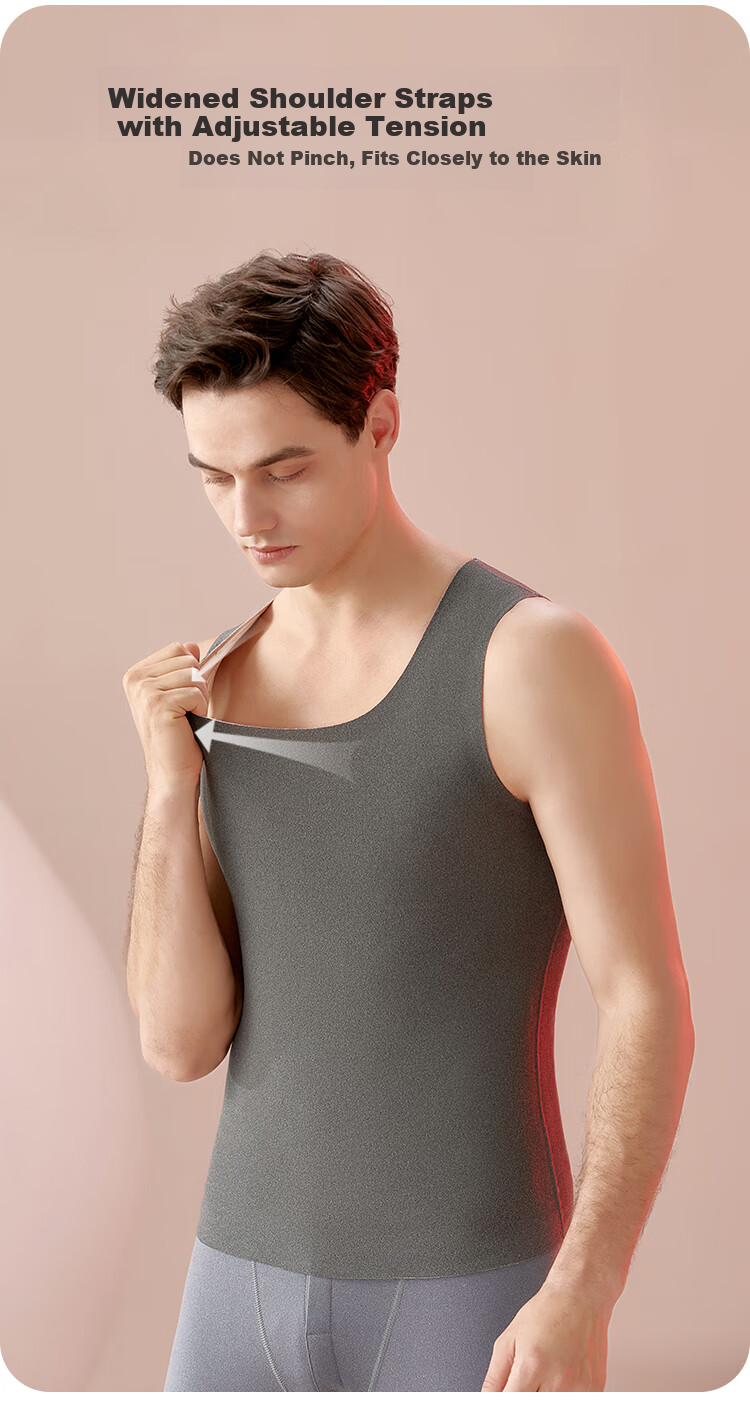 Hengyuanxiang 100% Wool Filled Men's Thermal Vest Thickened Warm Base Layer Sleeveless Jacket Waistcoat 11