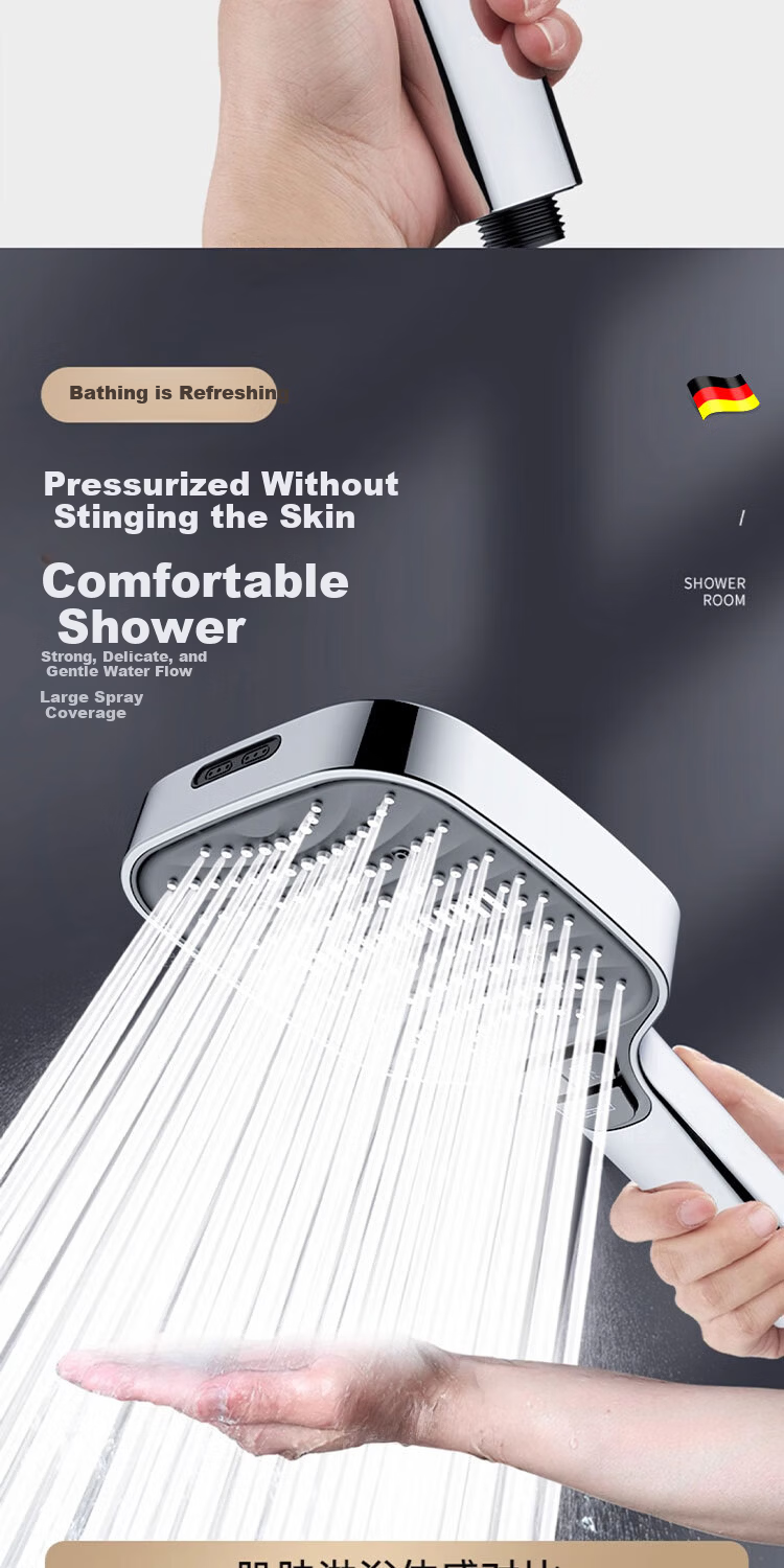 Del 28-Year Brand Powerful Pressurized Shower Head Multifunctional Large Panel Home Shower H6241 5