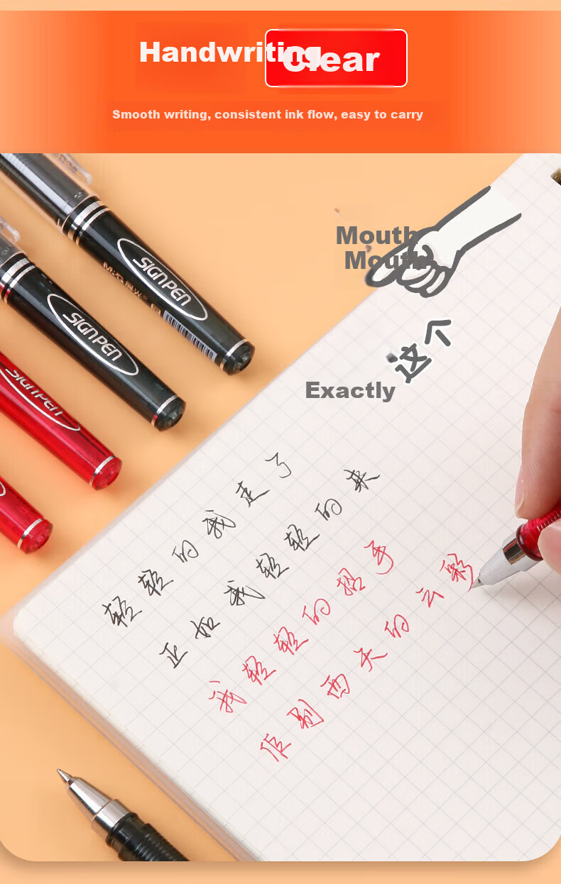 M&G 0.5mm Black Gel Pen Pocket Mini Bullet Tip Signature Pen GP0097A 12pcs/Box 7