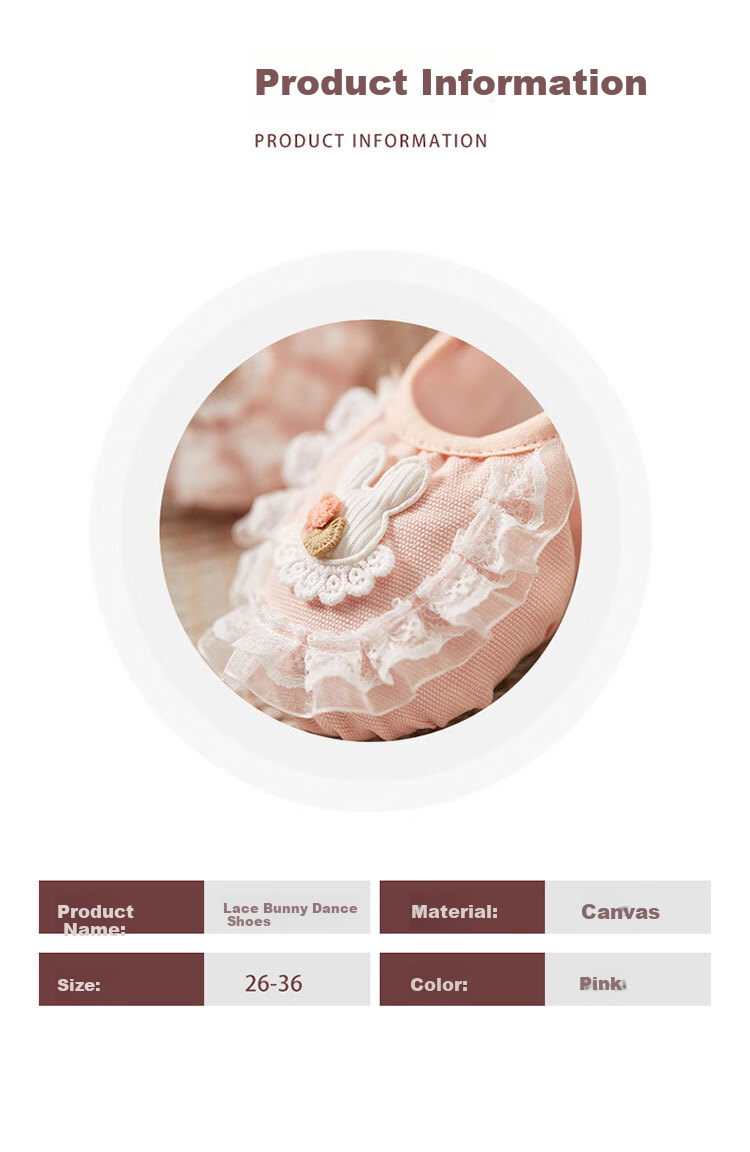 Iron Arrow Children's Dance Shoes Rabbit Lace Ballet Shape Shoes Girls Chinese Dance Practice Shoes Flesh Pink Size 27 2