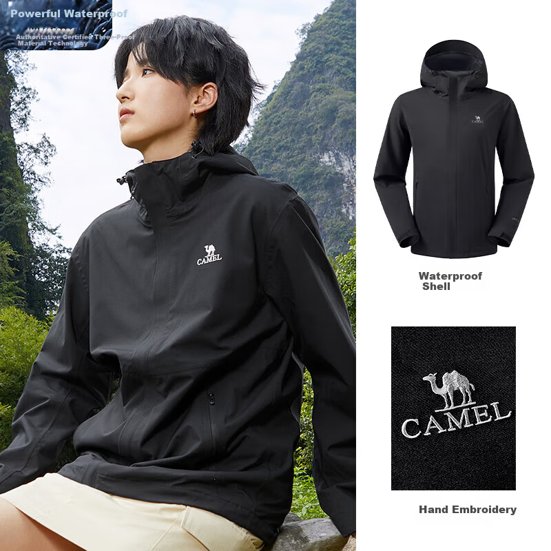 CAMEL Zeus Single-Layer Outdoor Mountaineering Jacket Windproof Waterproof Sports Coat Fashionable Couple's Windbreaker