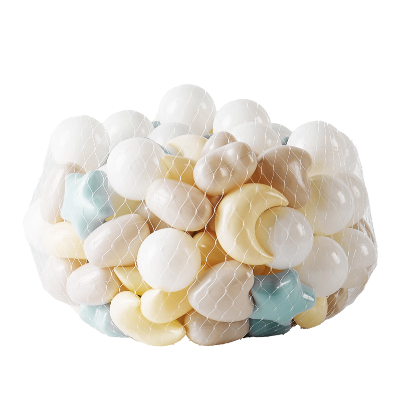 BG-BABYGO Ocean Ball Baby Toy, Chewable Boba Ball, Indoor Children's Game, Colorful Balls, Star Upgrade, 100 Pieces