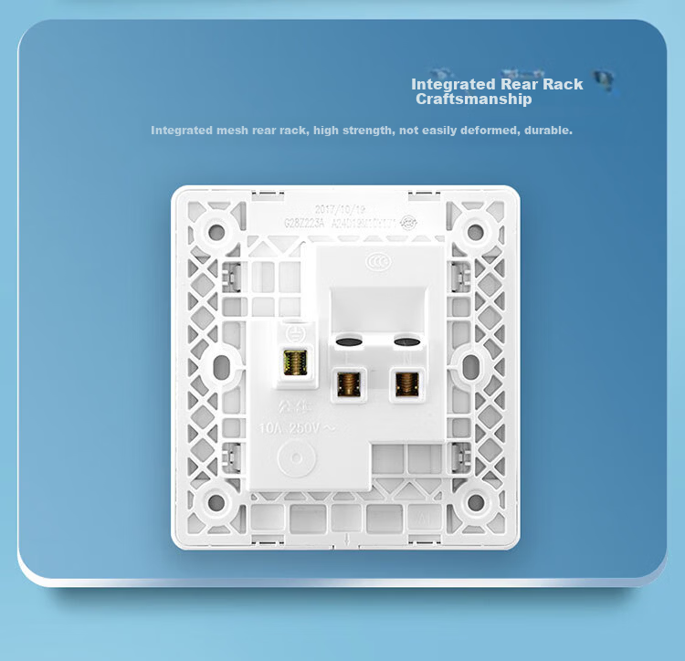 BULL Switch Socket G28 Series, 10A Slanted Five-Hole Socket, 86-Type Socket Panel, G28Z223AS, Pearl White 11