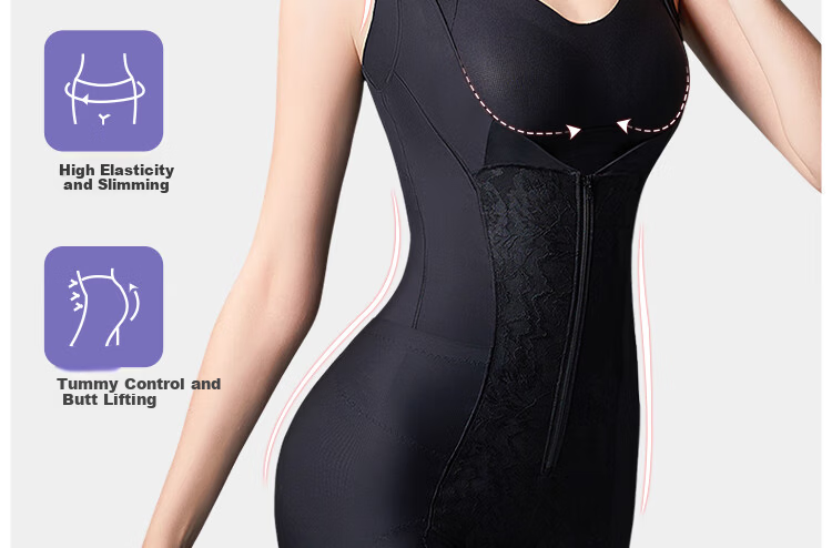 Tingmei One-Piece Shapewear Strong Abdomen Control Hip Lift Postpartum Waist Trainer Seamless Body Shaping Garment for Women 2XL 2