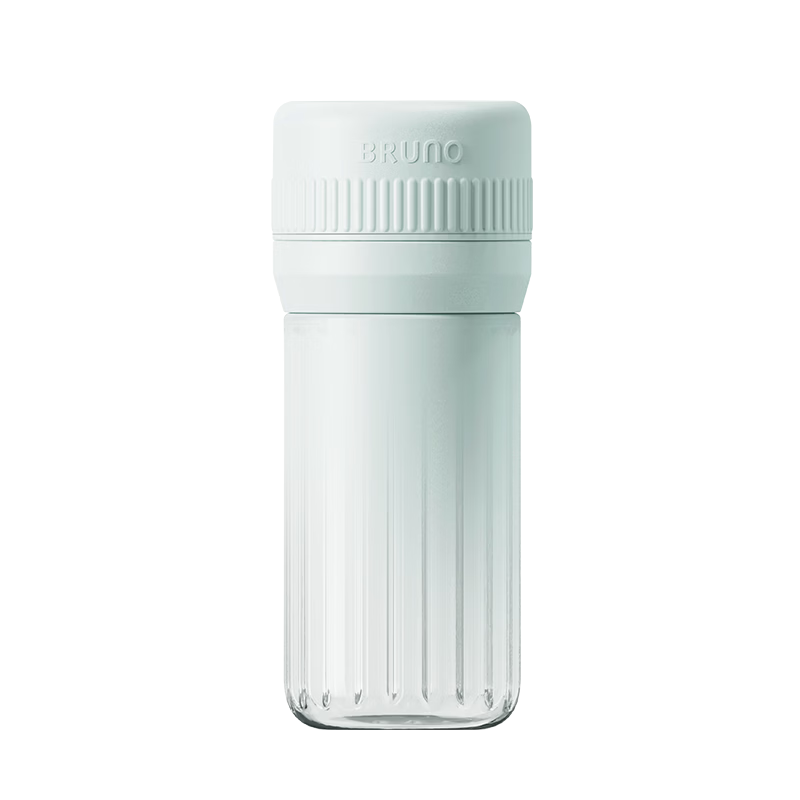 BRUNO Mini Juicer Wireless Portable Juice Cup Ice Crushing Travel Fruit and Vegetable Blender Gift for Girlfriend ZZJ04G01 Single Lid Mint Green