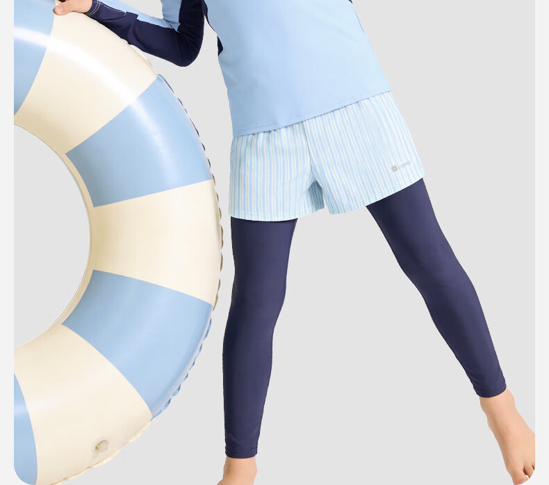 Keep Children's Swimwear, Boys' Two-Piece Long-Sleeve And Long-Pants Set, Youth Swimming Gear, Complete Set, Blue, Size 160 3