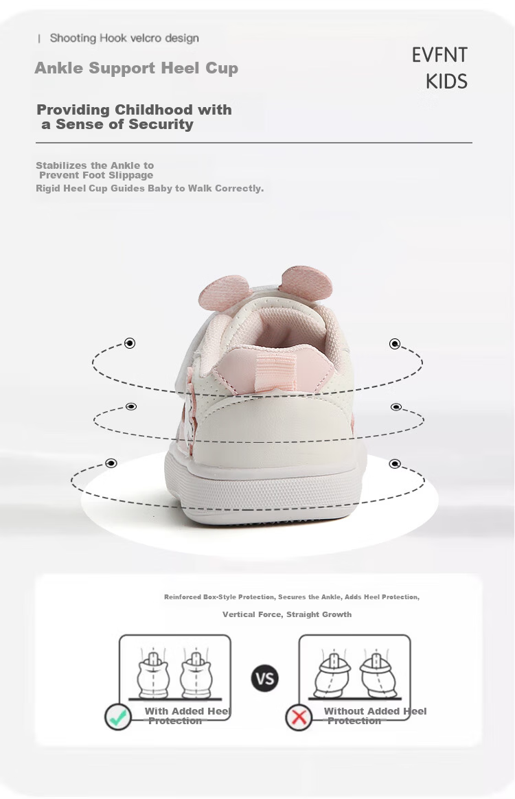 ThomBaker Baby Toddler Walking Shoes Unisex Functional Soft Sole Autumn New Light Pink Size 15 6
