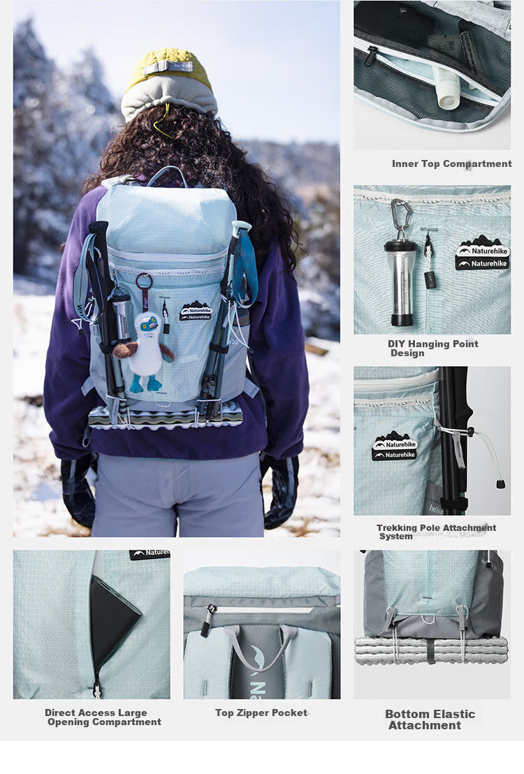 Naturehike Nuoke Helium 20L Ultralight Hiking Backpack Lightweight Outdoor Travel Daypack for Men and Women 7