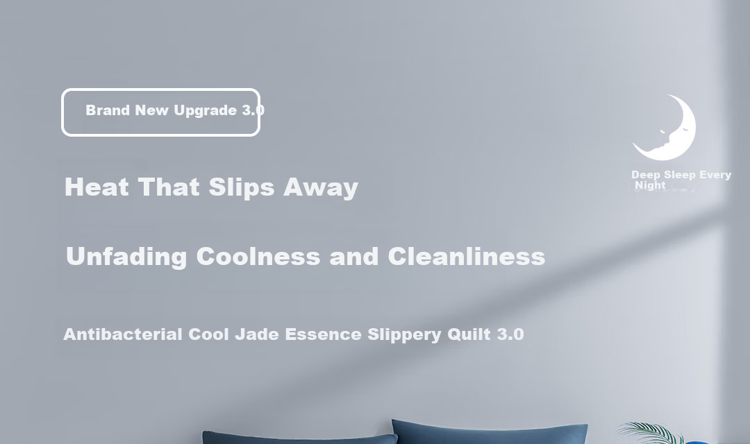 Deep Sleep A-Class Cooling Antibacterial Summer Quilt, Jade Smooth Washable Double Air Conditioning Quilt, Plum Blue 180*200cm 1