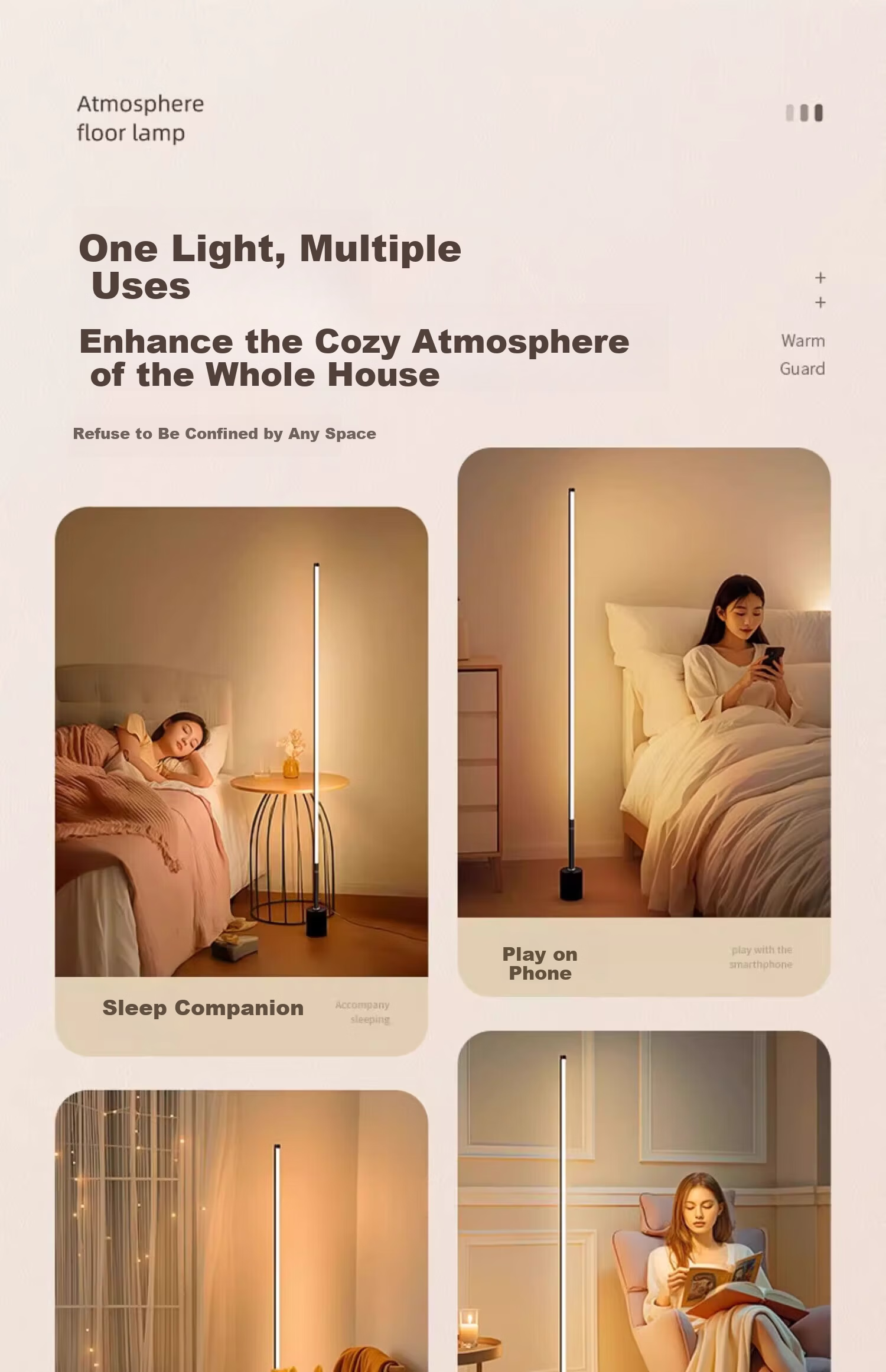 Samsung Lighting Decorative Floor Lamp for Living Room Bedroom Bedside Ambiance Reading Baby Nursing Sleep Warm Light 7