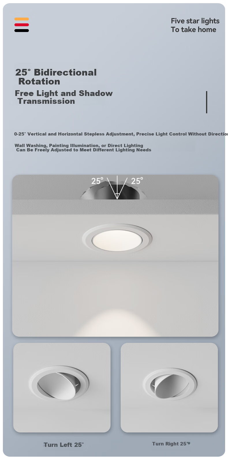 CDN COB Embedded Downlight Ceiling Edge Pendant Anti-Glare Home Non-Main Light Lighting 9W 4000K White Cover 6