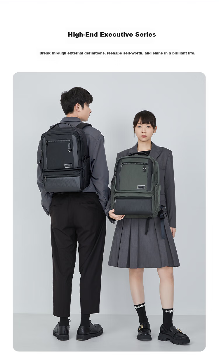 KALA·Y Qilin Business Laptop Backpack Large CN5228 27L Piano Black 2