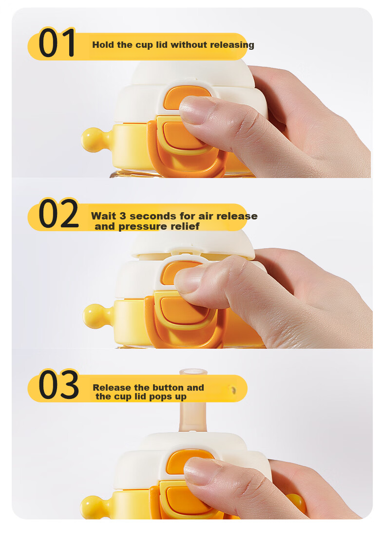 LUSN Children's PPSU Water Bottle Baby Dual Drinking Straw Cup Infant Portable Anti-Fall Training Cup 4