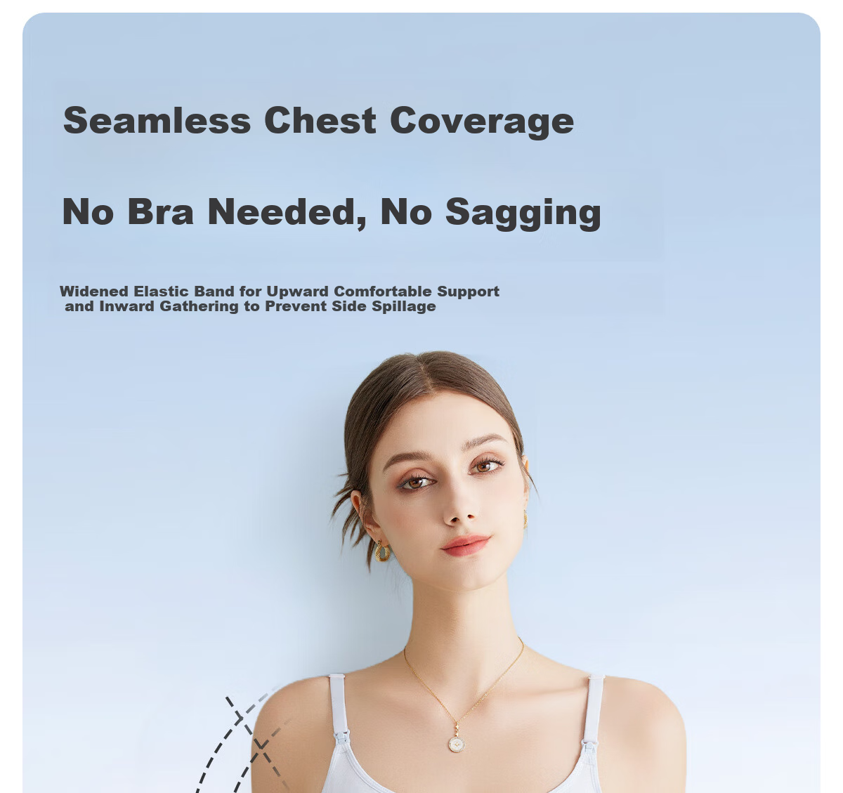 JOYNCLEON Nursing Camisole Summer Thin Breast Pad Bra-Free Innerwear Pink XXL Jbr185167 21