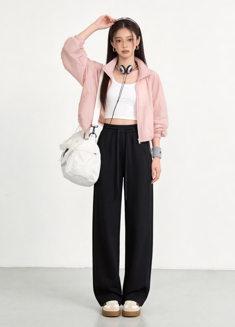 Xiangyi Lover 3D Curved Blade 26 Spring New Narrow Version Banana Wide-Leg Pants Straight-Leg Women's Sweatpants Casual Sports Pants 15