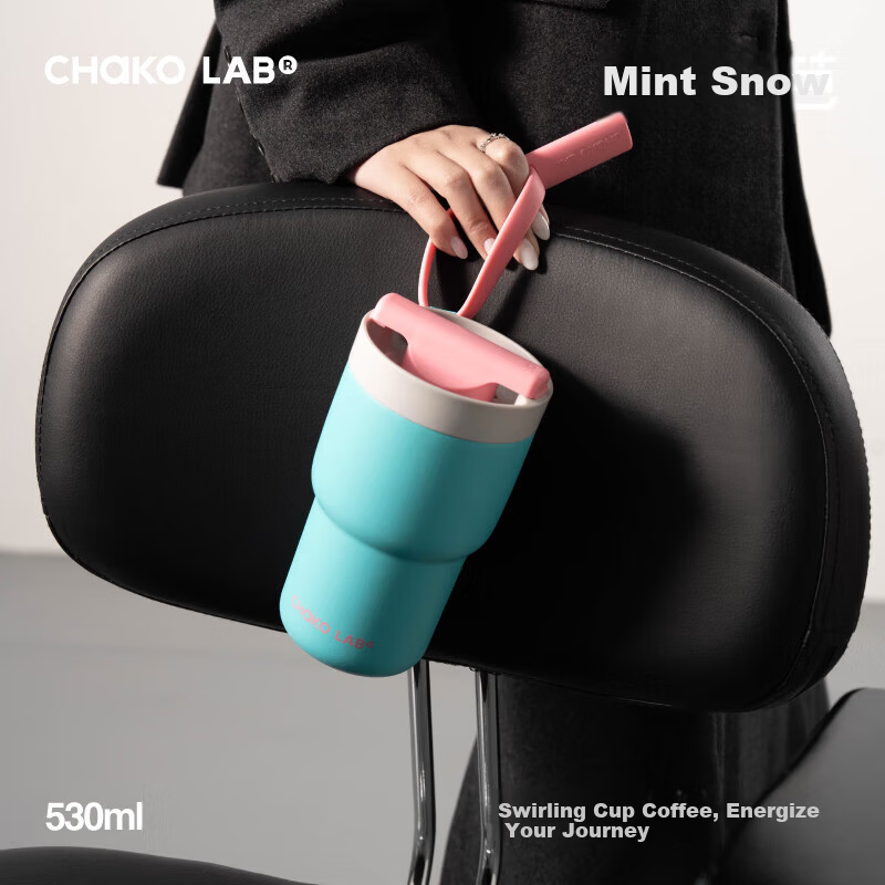 Chakolab Ceramic Coated Double-Walled Stainless Steel Insulated Cup Office Stylish Coffee Mug Travel Car Student Ice Retention Cup