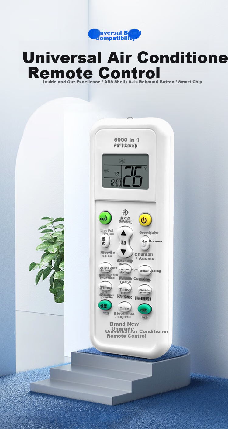 Jinying Universal Air Conditioner Remote Control Compatible with All Brands Including Gree, Midea, Hualin, Haier, TCL, Chigo, Hisense, Changhong, Panasonic, Mitsubishi, Daikin, Aux, And More 1