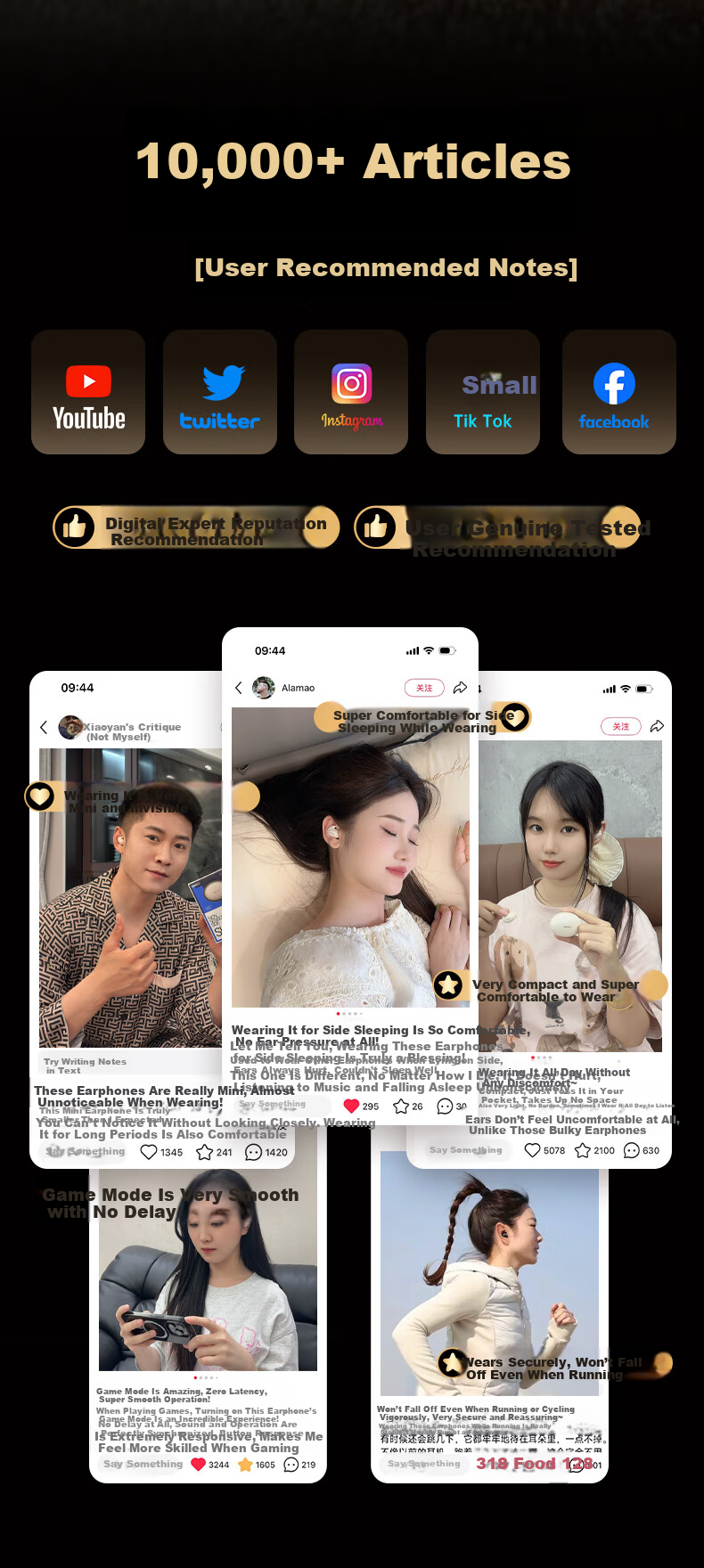 REMAX Sleep Bluetooth Earphones Ultra-thin Noise-isolating Earbuds Long Battery Life Compatible with Huawei Xiaomi Hidden ASMR Noise Reduction for Side Sleeping 3