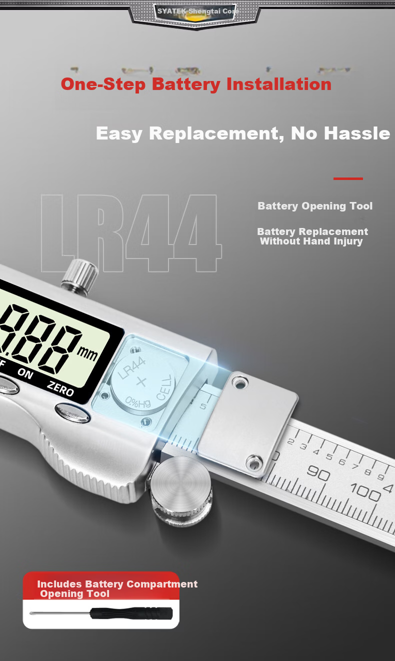 SYNTEK Digital Vernier Caliper Electronic High-Precision Industrial Grade Inner Diameter Oil Gauge Caliper 150mm 9