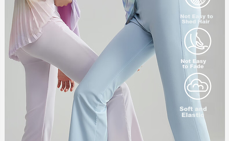 ASK JUNIOR Kids Pants Girls Spring Summer Sun Protection Quick-Dry High Elastic Yoga Flared Leggings Sky Blue 170 22
