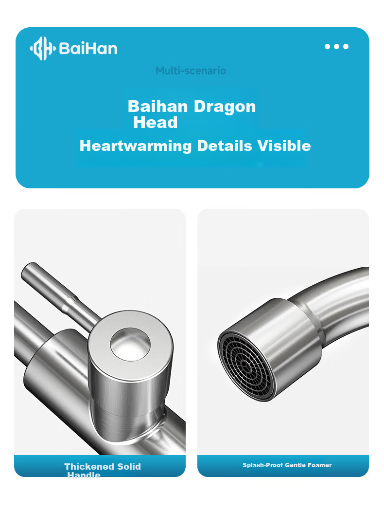Baihan Kitchen Faucet Single Cold Household Sink Vegetable Washing Basin Faucet Stainless Steel Sink Faucet 11