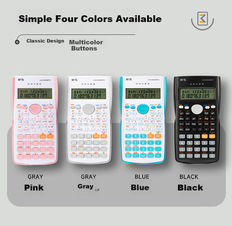 M&G Popular Stationery 82MS Function Calculator Student Multifunctional Exam Scientific Calculator (Suitable for Middle and High School) Pink ADG98770 2
