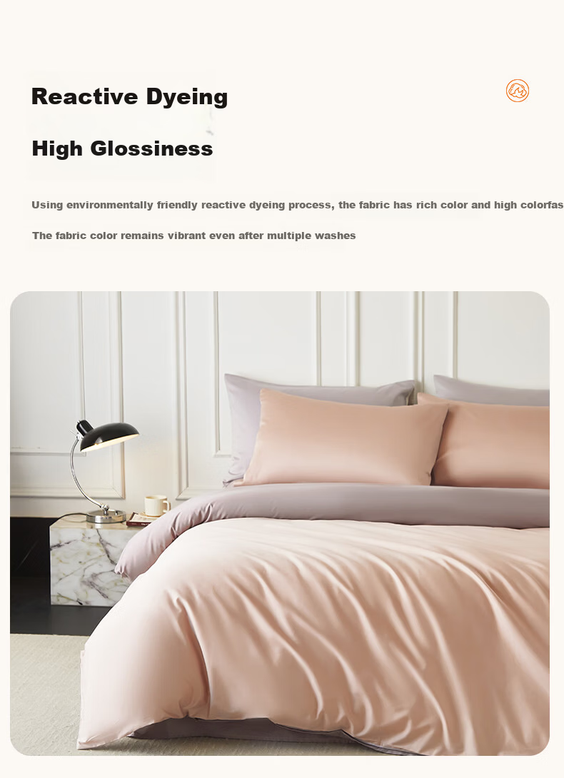MUJI Bedding 100% Cotton A-Class 60-Count Four-Piece Sheet Set Elegant Purple with Sheep Stationery 1.8/2.0m Bed 2.0*2.4m Duvet Cover 8
