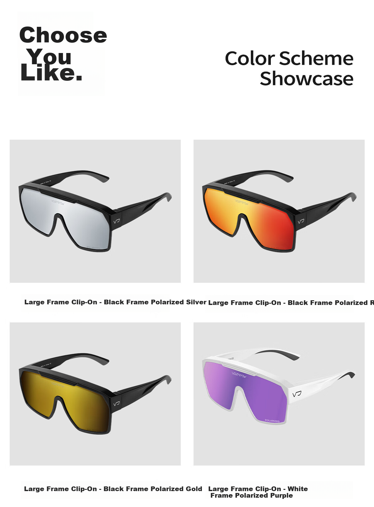 VOZAPOW Myopia Prescription Hiking Mountaineering Cycling Protective Polarized Sunglasses Fishing Driving Sunglasses 24