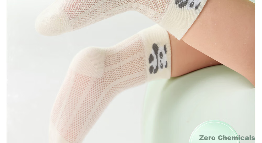Betis Children's Socks 5-7 Years Summer Ultra-Thin Breathable Mesh Socks Non-Binding A-Class Seamless Mid-Calf Socks for Boys and Girls 16