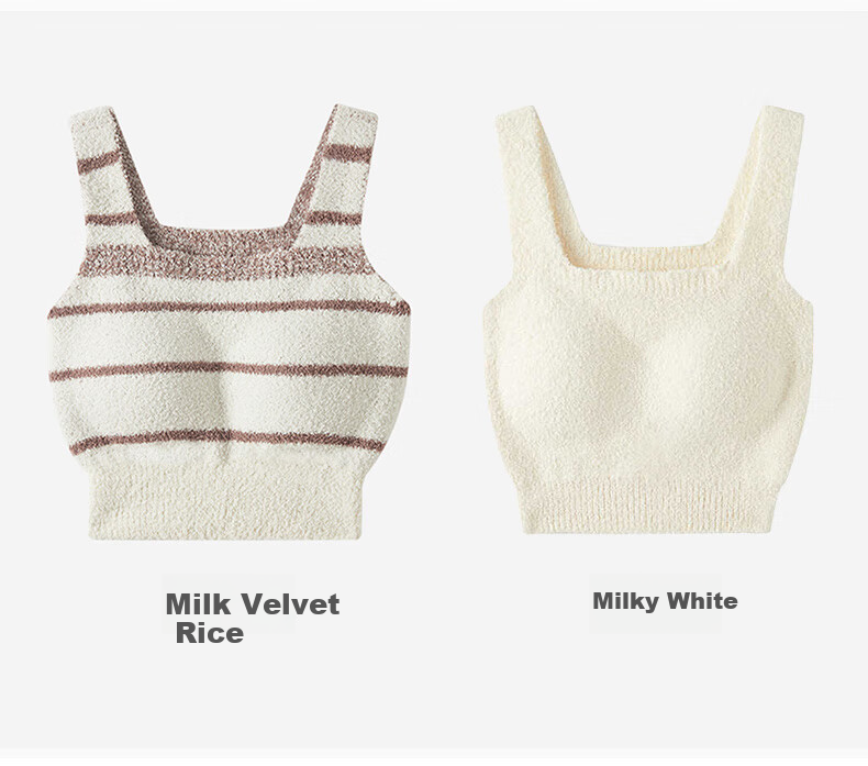 XUEXIMAN Women's Fleece-Lined Thickened Lambswool Thermal Vest Warm Innerwear Top Pure Desire Layering 13