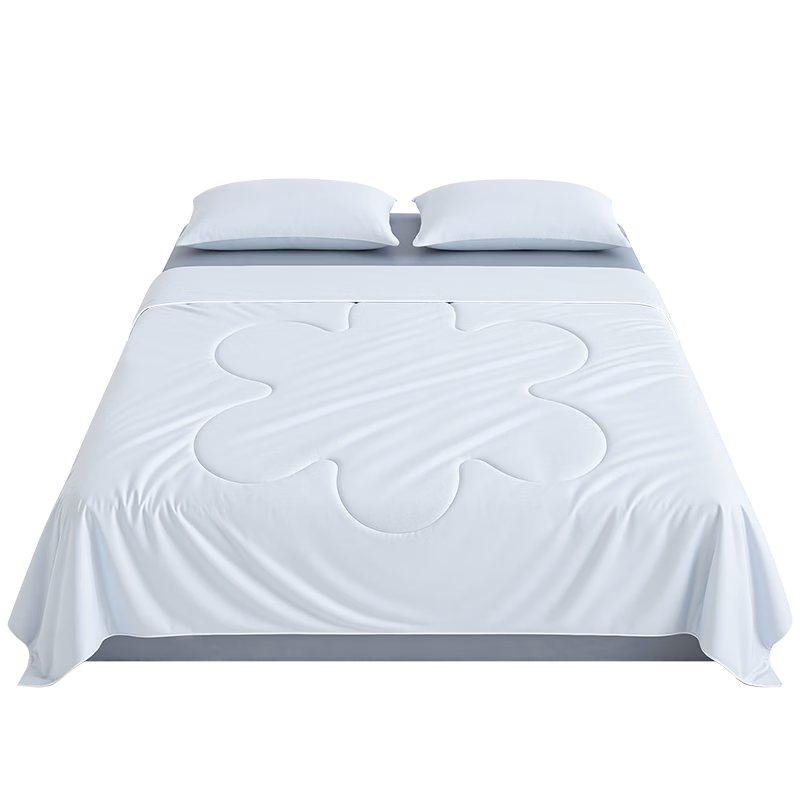 Half Moon [7A Antibacterial] Air Conditioning Quilt Summer Cooling Quilt Machine Washable Bare Sleep Summer Ice Silk Quilt Single Double 1.5x2m