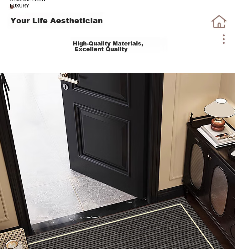 Bodisi Entrance Door Mat, Customizable Water-Absorbent Non-Slip Floor Mat for Entryway and Bathroom, 120x80CM 15