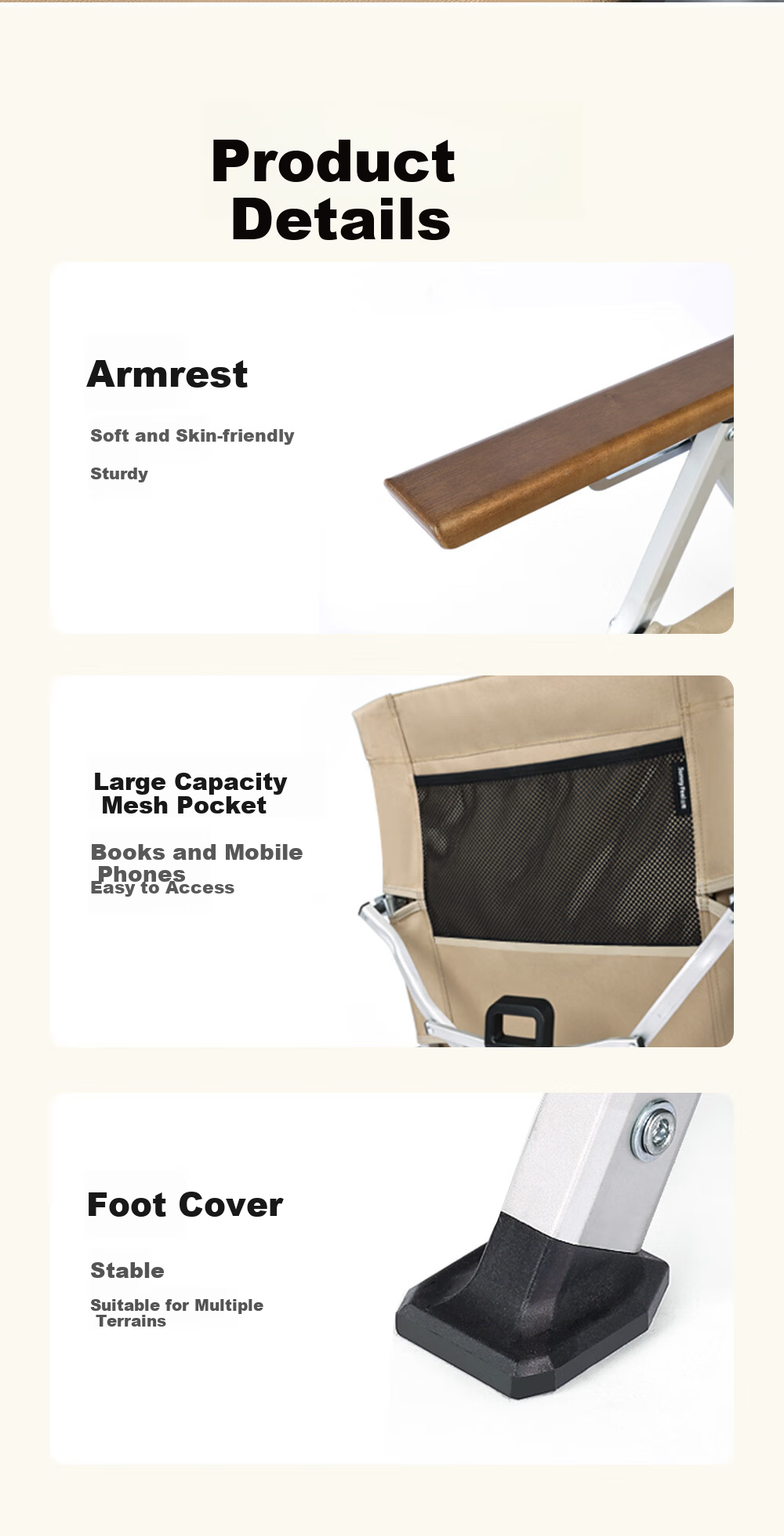 Shanfei Yunyouhai Dog Chair Outdoor Folding Chair Recliner Camping High Back Nap Chair Fishing Beach Chair Portable 9