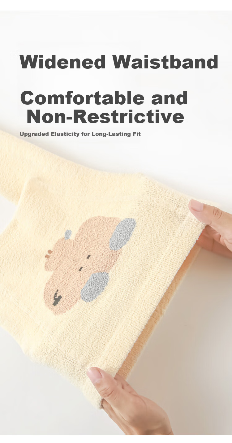 LangSha Baby Fleece Lined Tights Autumn Winter Thickened Toddler Girls Warm Leggings 6
