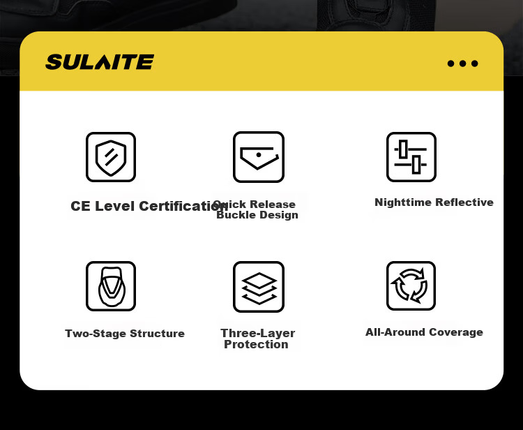 SULAITE Motorcycle Knee Pads CE Level 2 Protective Gear Four-Season Riding Armor Motorbike Safety Equipment 2