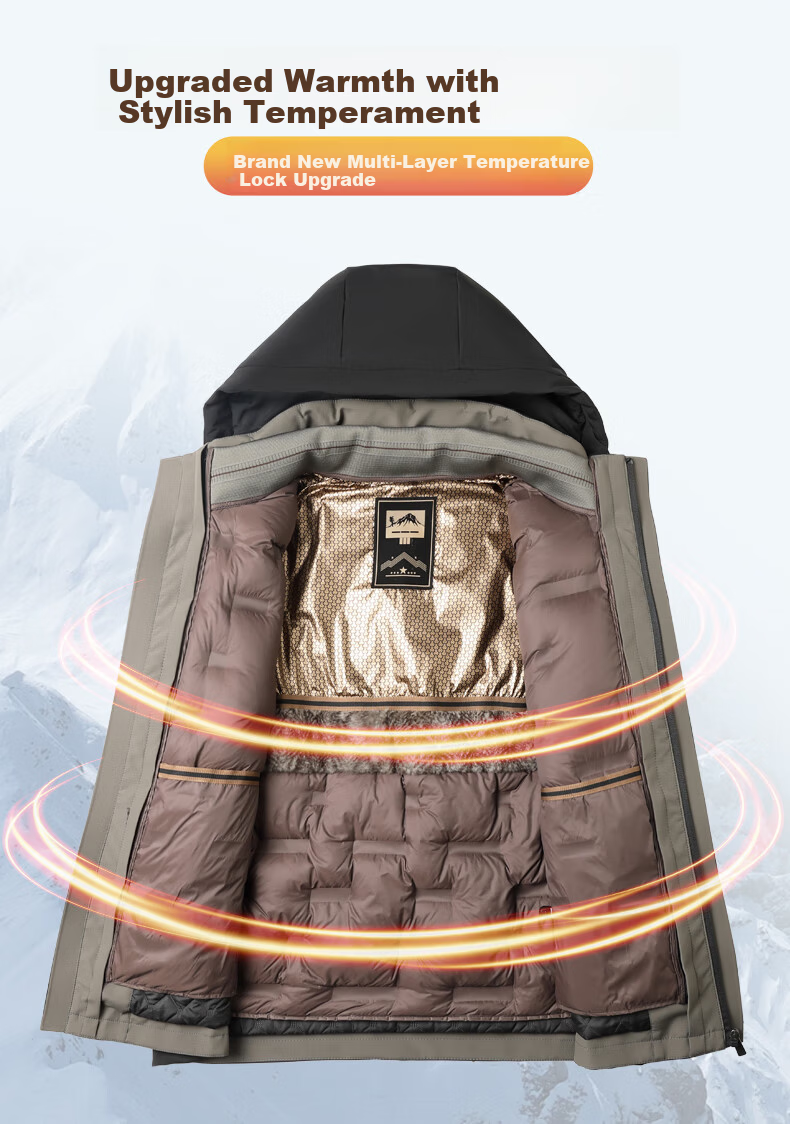 TUCANO Men's Goose Down Jacket 2026 Winter New Dad Coat Middle-aged and Elderly Warm Windproof Outerwear 7