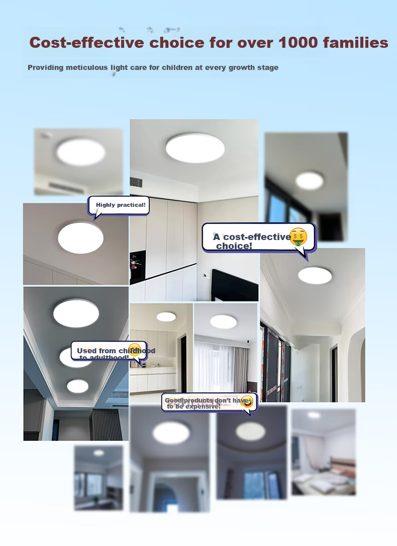 HP Eye-Protection Three-Defense Ultra-Thin LED Ceiling Light for Bedroom, Kitchen, Bathroom, Balcony, Corridor - Zhenzhiguang Series 3