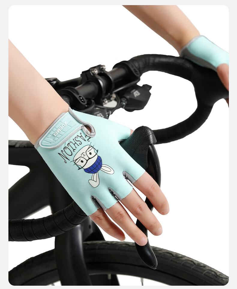 40,000 KM Kids Cycling Gloves Boys and Girls Outdoor Sports Anti-Slip Pull-Up Gloves Large Size [Ages 10-15] 14