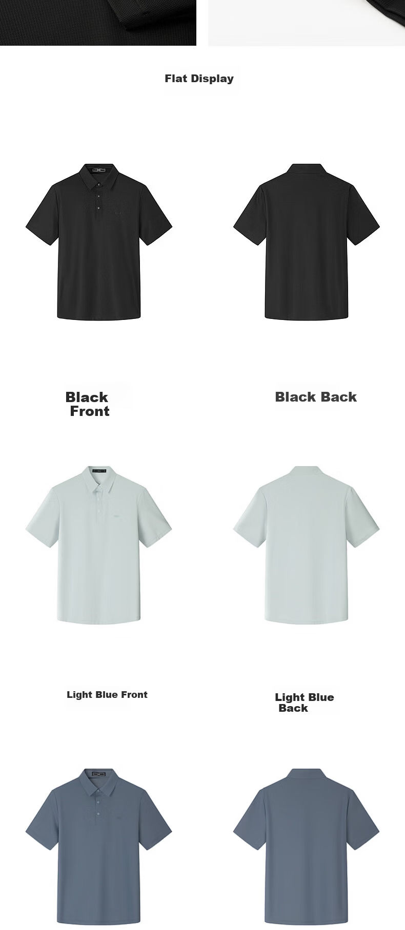 EMZ Ordos Men's Short Sleeve Polo Shirt Quick-Dry Breathable Cool Skin-Friendly Business Casual Commuter T-Shirt 21