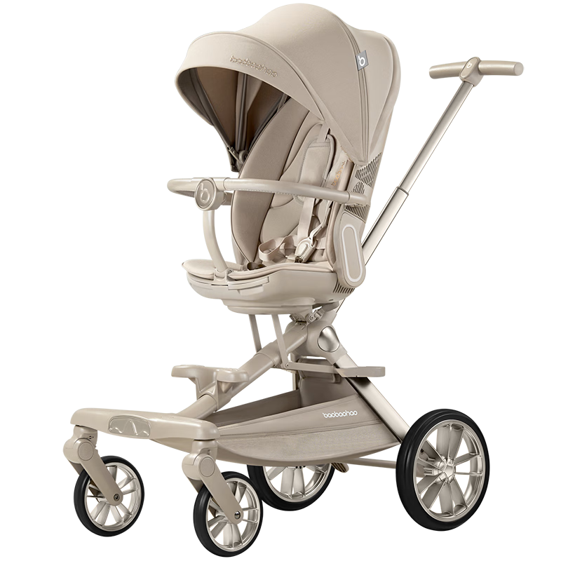 BabyGood V16MAX Yunqi Sand Stroller Large Wheel High Landscape One-Click Folding Sit and Recline Baby Stroller