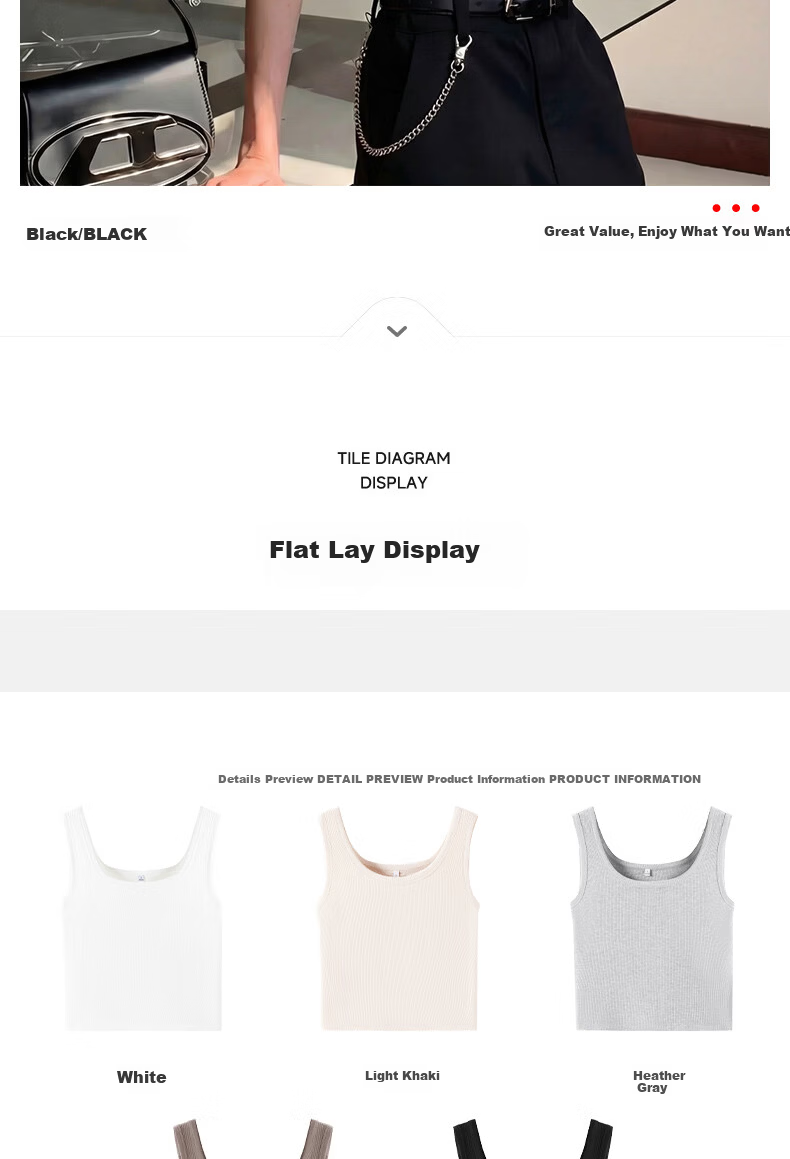 TonLion Women's Square Neck Slim Fit High Elasticity Sexy Camisole Vest Top Slimming Layering Shirt 11