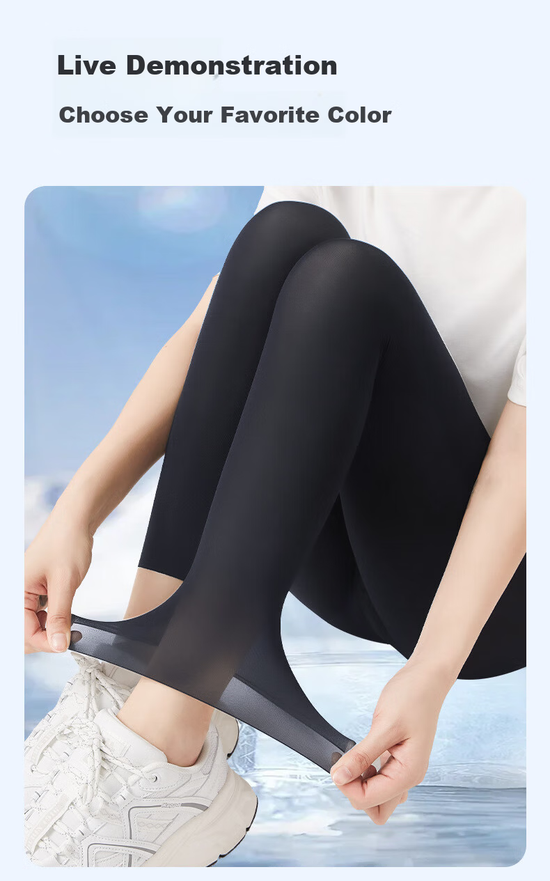 LangSha Sunscreen Sharkskin Pants Ultra-thin Summer Nine-point Cool Breathable Sports Yoga Running 2025 New Wearable Leggings 11