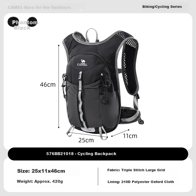 CAMEL Lightweight Backpack Commuter Outdoor Hiking Cycling Mountaineering Small Bag 576BB21018