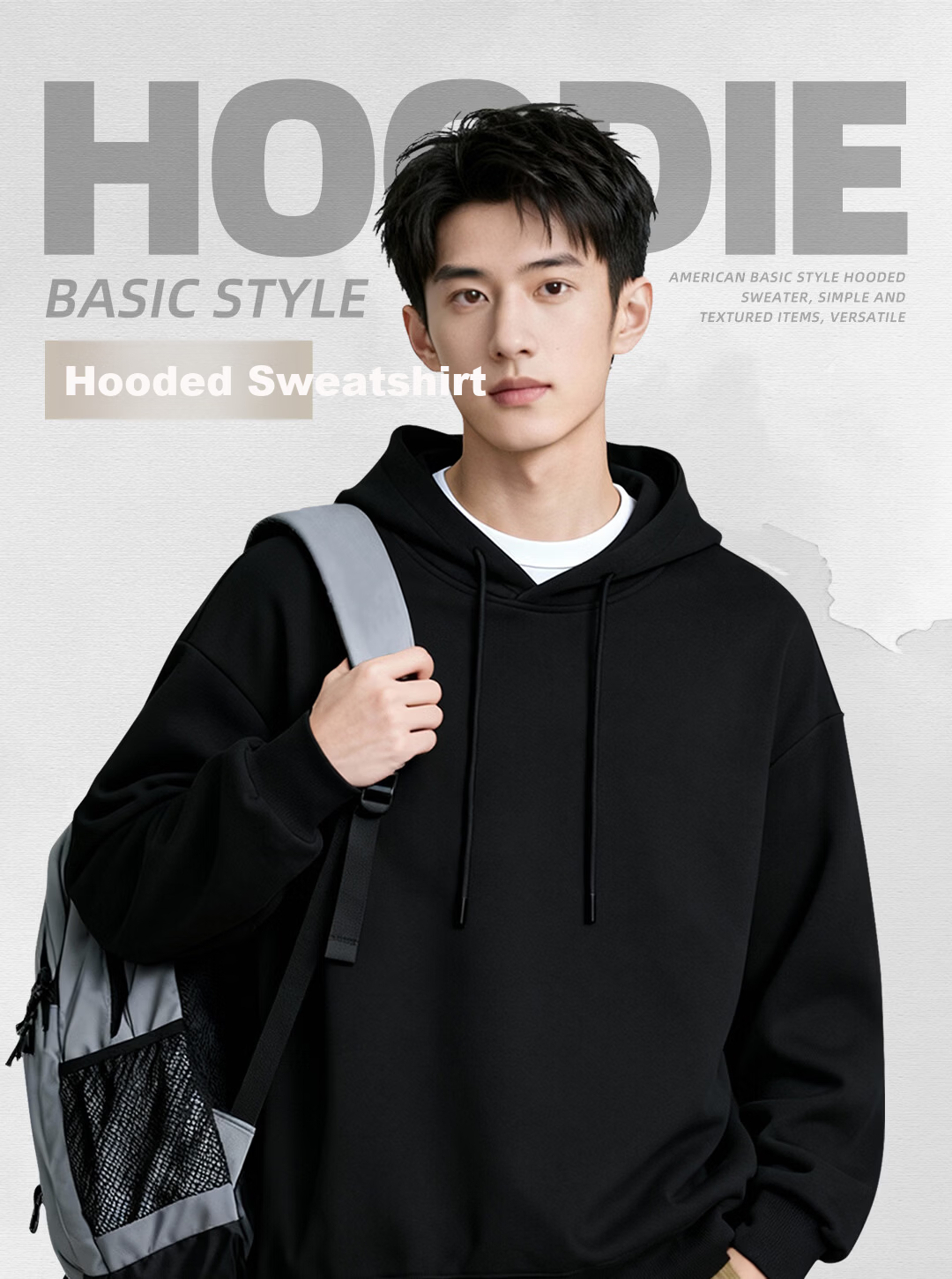 JEANSWEST LIFE Men's Spring Casual Hoodie Cartoon Print Youth Jacket 1