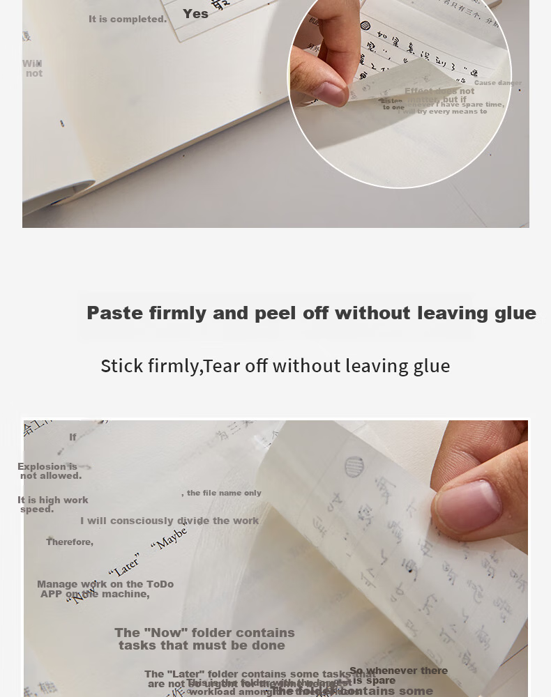 Class 3-2 Expandable Sticky Notes Label Paper High-Quality Adhesive Notes for Students Exam Study Reusable Strong Adhesion Grid Expandable Sticky Notes 40 Sheets 4
