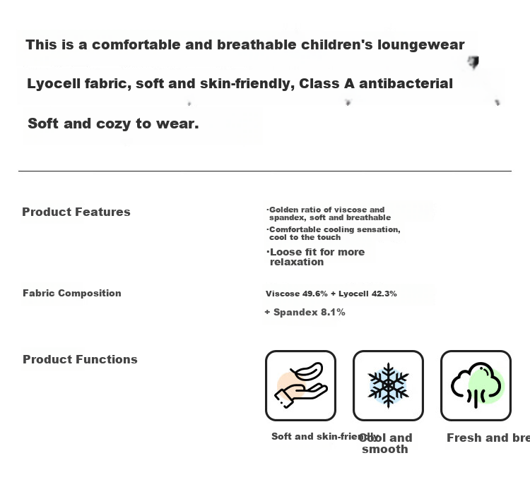 Hodo Kids A-Class Lyocell Summer Thin Antibacterial Girls Short Sleeve Pajama Set for Older Children Air Conditioning Wear 1